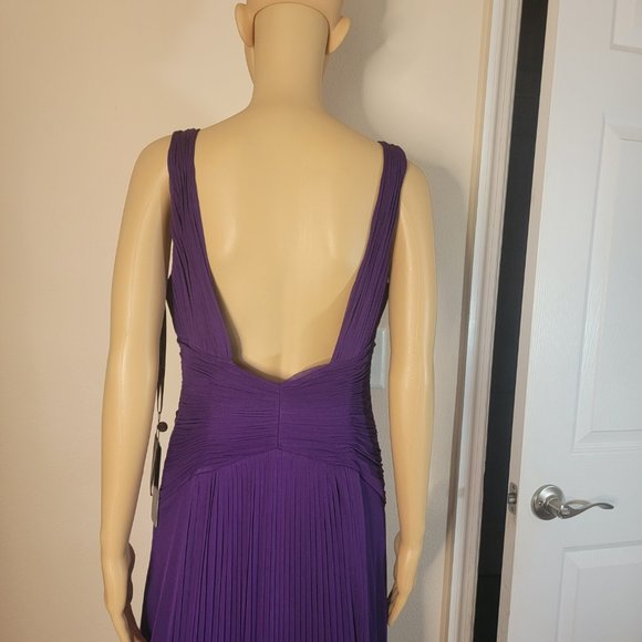 NWT Sue Wong A-line Long Gown in Purple - Picture 3 of 6